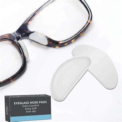 cushioned nose pads for glasses.